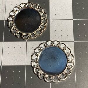 Finding: Silver Pendant Blank (2)